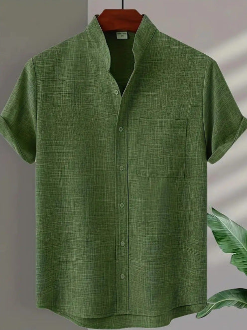 MANDARIAN MARK LINEN SHIRT