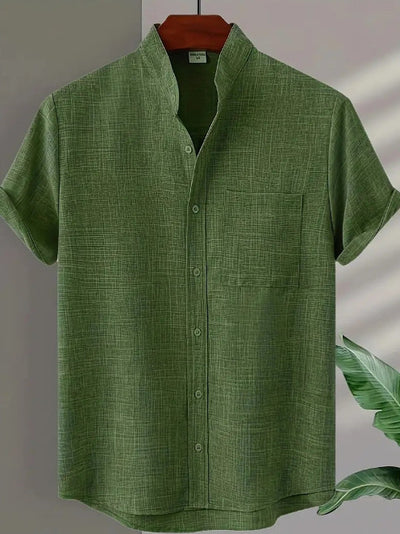 MANDARIAN MARK LINEN SHIRT
