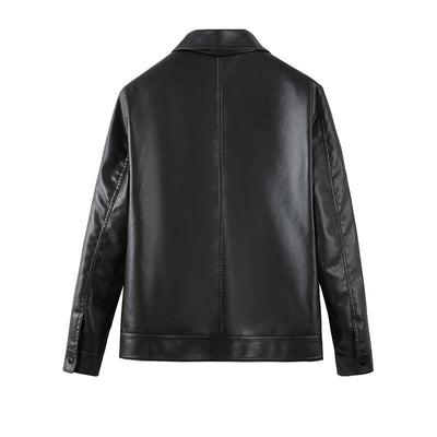MEN'S LEATHER WINDPROOF JACKET