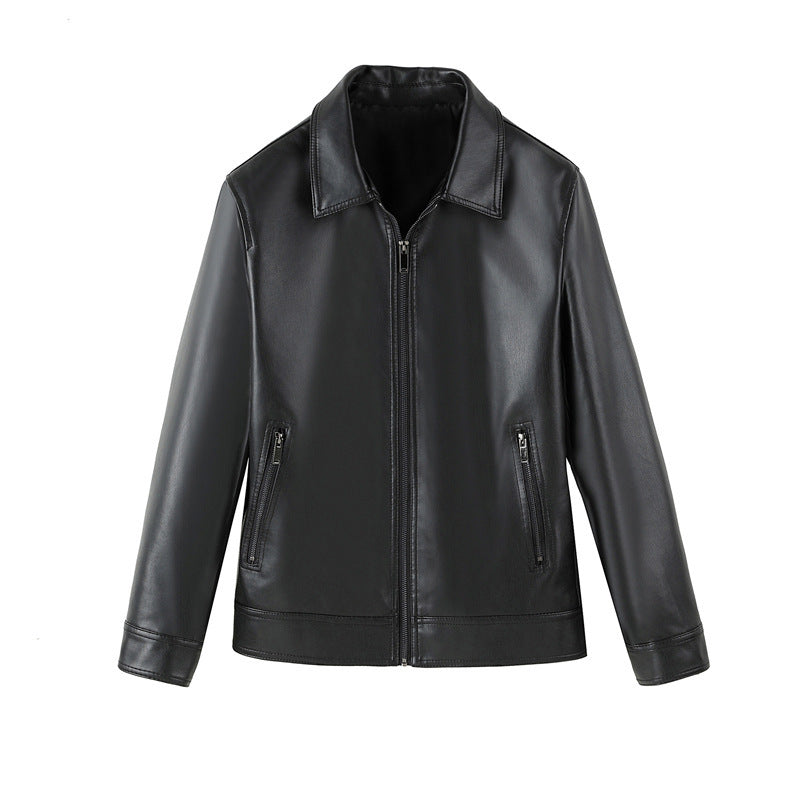 MEN'S LEATHER WINDPROOF JACKET
