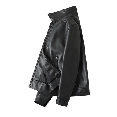 MEN'S LEATHER WINDPROOF JACKET