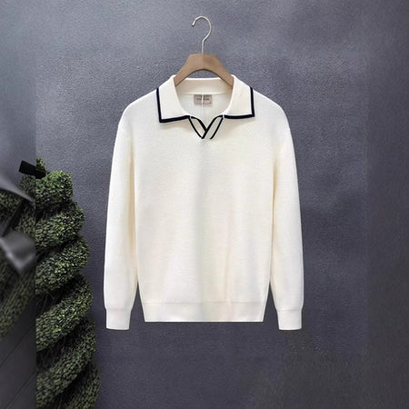 Polo Collar Sweater Men