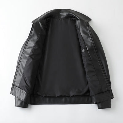 MEN'S LEATHER WINDPROOF JACKET