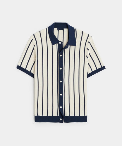 Short Sleeve Lapel Knitted