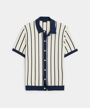 Short Sleeve Lapel Knitted