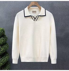 Polo Collar Sweater Men