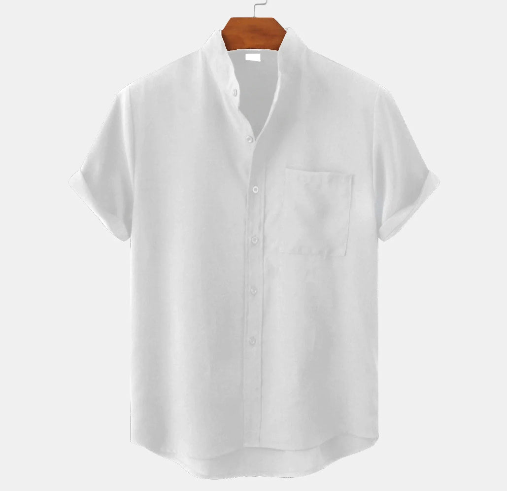 MANDARIAN MARK LINEN SHIRT