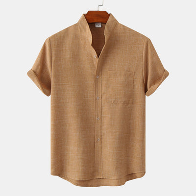 MANDARIAN MARK LINEN SHIRT