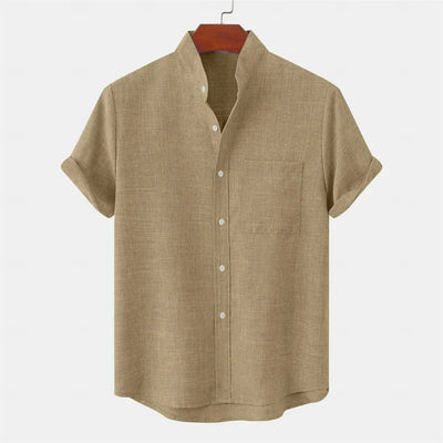 MANDARIAN MARK LINEN SHIRT