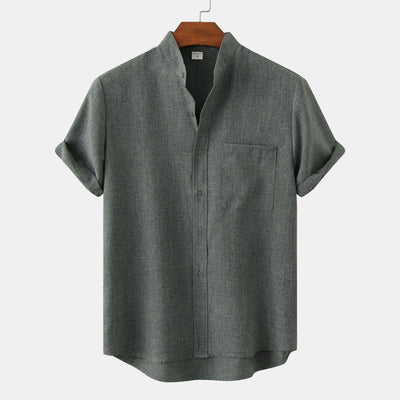 MANDARIAN MARK LINEN SHIRT