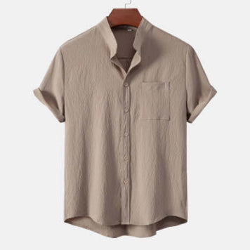 MANDARIAN MARK LINEN SHIRT