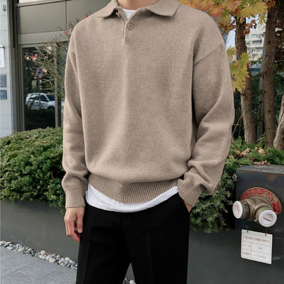 WOOLEN BUUTTON HALF ZIP