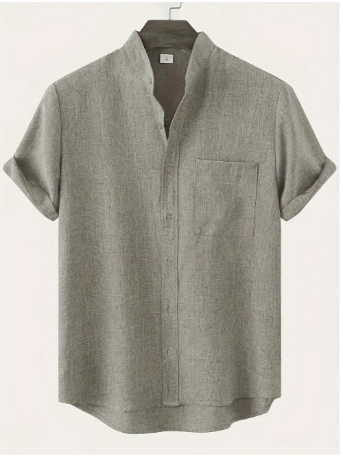MANDARIAN MARK LINEN SHIRT