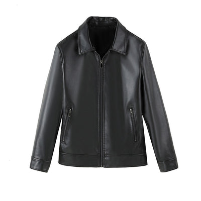 MEN'S LEATHER WINDPROOF JACKET