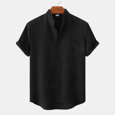 MANDARIAN MARK LINEN SHIRT
